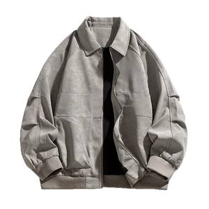 Nova Jaqueta de Motocicleta Reversível em Lona com Estilo Retro Americano, Gola Alta, Fechamento com Zíper, em Pele de Coelho e Couro de Ovelha - Product Image 5