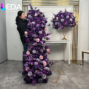 Décorations de mariage LEDA, arrangement floral, fleurs suspendues, fleurs artificielles bleues pour mariage - Product Image 3