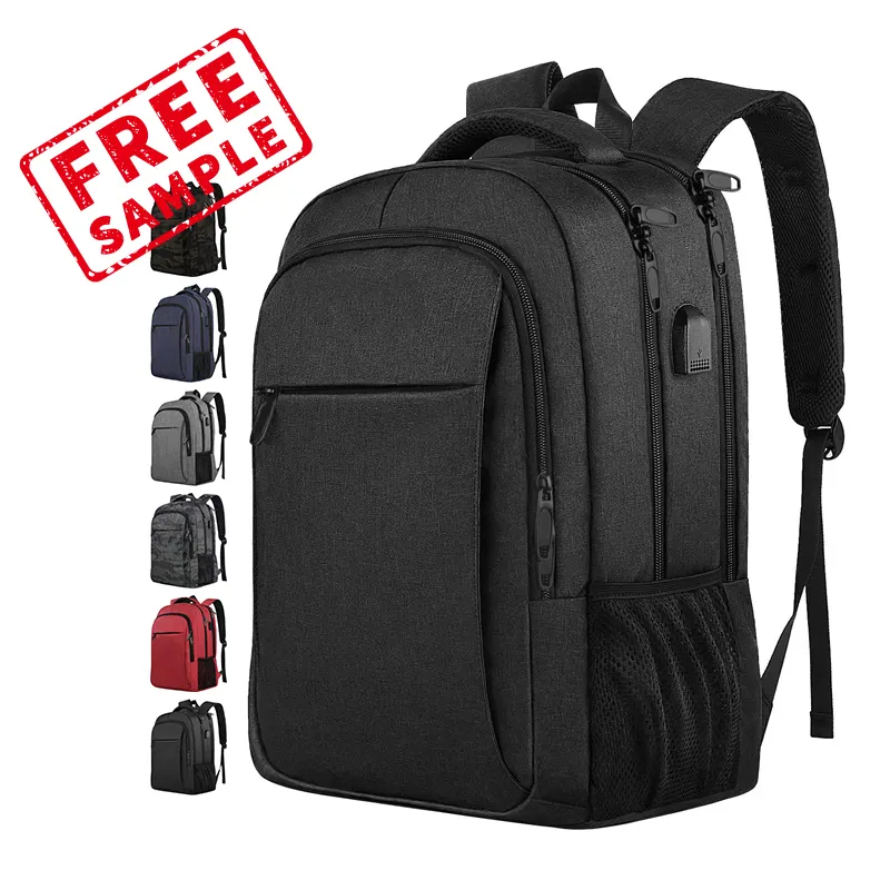 laptop cloth back pack school backpack bag laptop bag 17.3 inch polyester laptop bags backpack with usb charging