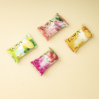 Savon de Bain Nettoyant Naturel de Haute Qualité 90g Série Fruits Savon Solide Antibactérien pour le Corps et les Mains pour Soins de la Peau