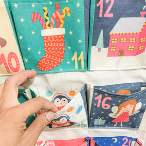 Vente en gros 2025 Décoration intérieure Compte à rebours suspendu Toile Mur de Noël Calendrier de l'Avent - Product Image 4