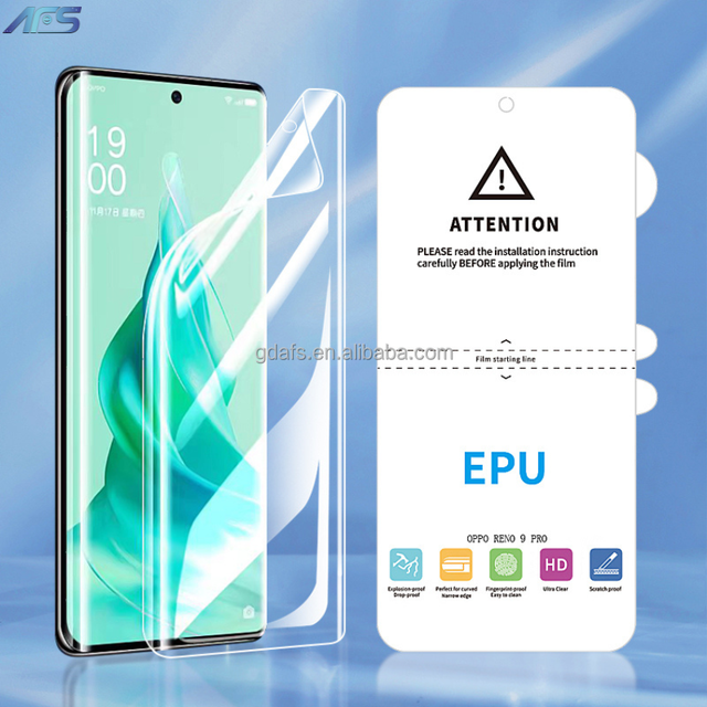 AFS EPU Anti-Impact 0.15mm HD Mobile Screen Protector 3D Shockproof Scratch Healing Film for Oppo Reno 3 4 5 6 9 10 Pro Plus
