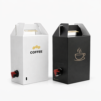Boîte à café jetable en carton ondulé 1L 3L 5L avec valve distributeur de liquide, logo personnalisé, Guangdong Chine, 500 pièces