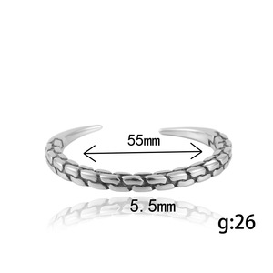 yunnique <b>Titanium</b> Steel Minimalist Open Bracelet Steel Color For Men And Women Fashion Jewelry 280708 - Product Image 5