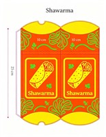 Boîte à emporter en carton écologique avec logo personnalisé pour shawarma, burrito, sandwich et autres plats