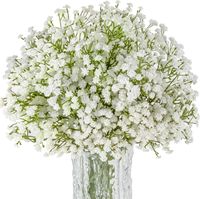 Fleurs artificielles Gypsophile Toucher Réel pour Bouquet de Mariage, Centre de Table, Décoration Maison, Vente en Gros (108 Têtes)