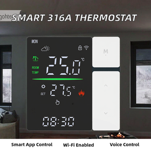 Thermostat intelligent WiFi <span class=keywords><strong>Tuya</strong></span> 316A, compatible avec l'<span class=keywords><strong>assistant</strong></span> vocal, OLED, pour le chauffage au sol électrique, les systèmes de chaudière à eau et à gaz domestiques - Product Image 2