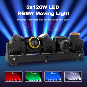 Potente Barra de Luces Giratoria Tornado RGBW 5x120W para DJ, Discoteca, Fiesta, Club Nocturno, Concierto, Actuación en Escenario - Product Image 3