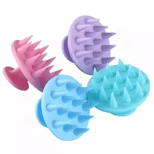 hair shampoo brush Scalp Care hair brush with Soft Silicone Scalp Massage comb export agent