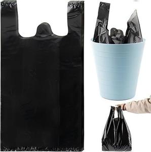 Huamaohengchun35PACK Sacs poubelle de 4 gallons avec poignée, sacs poubelle en plastique noir grande capacité pour le rangement à domicile - Product Image 1