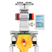 Machine à broder PROEMB à tête unique, 9 aiguilles, automatique, pour usage domestique, informatisée, avec nouveaux roulements, pour ateliers d'impression