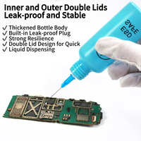 Bouteille d'alcool antistatique de 65 ml/100 ml avec aiguille en acier pour téléphones mobiles, écouteurs, appareils photo, ordinateurs et ordinateurs portables, garantie 1 an