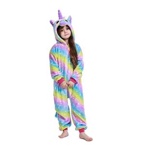 Combinaison en flanelle pour enfants, <span class=keywords><strong>pyjama</strong></span> mignon, <span class=keywords><strong>licorne</strong></span>, <span class=keywords><strong>kigurumi</strong></span>, vêtements de nuit de dessin animé, cadeau de Noël, vente en gros, costumes d'Halloween - Product Image 6
