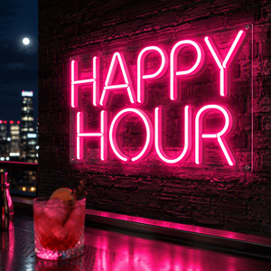 Letrero de Neón Industrial <span class=keywords><strong>Happy</strong></span> Hour, Letrero Led de Neón Personalizado con Logotipo para <span class=keywords><strong>Bar</strong></span> y Restaurante, Entrega Rápida, Venta al por Mayor - Product Image 1