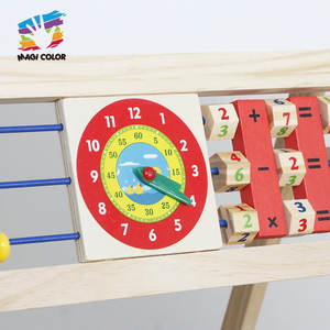 木制磁性双面儿童画架板立式绘图和书写板，带字母计数珠W12B314 - Product Image 4