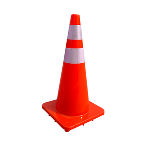 Cône de signalisation routière en PVC de 700 mm, hautement réfléchissant, en plastique, pour la sécurité routière - Product Image 1