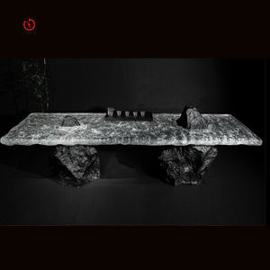 โต๊ะรับประทานอาหารคริสตัลแพลทินัมใสไม่เรียบดีไซน์พิเศษทันสมัยสำหรับร้านอาหารสำนักงานโรงแรม - Product Image 1