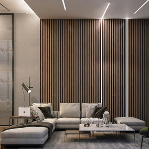 Bande lumineuse LED d'intérieur en polaire noire dure verte pour panneaux muraux acoustiques insonorisés en fibre de polyester et bois à lattes 3D 60x240 30X30 - Product Image 6