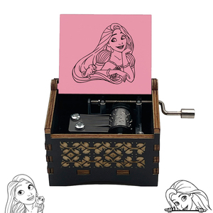 Boîte à <span class=keywords><strong>musique</strong></span> princesse conte de fées à cheveux longs pour enfants, 18 notes, mécanisme à manivelle, cadeau pour enfants - Product Image 2