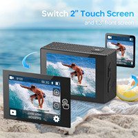 Caméra Sportive d'Action 4K Étanche 30M, Caméra Sous-Marine WiFi Grand Angle 170° avec Double Écran et Télécommande