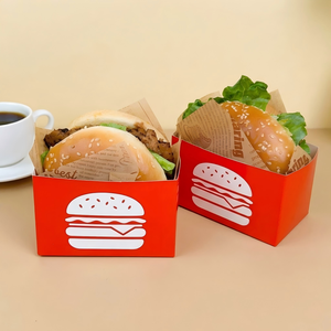 Cajas Personalizadas para Mini Hamburguesas, Bandeja para Pan Tostado, Caja de Empaque para Sándwiches, Hot Dogs, <span class=keywords><strong>Donuts</strong></span>, Waffles de Huevo, Contenedores para Comida para Llevar - Product Image 1