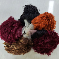 Promotion Letsfly 8$ Perruques Lace 13x1 Courtes Coupe Pixie Cheveux Humains Naturels 100% Vente Chaude Pas Cher En Gros 1BT350