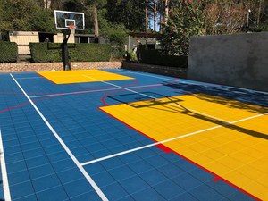 Losetas de PP para Canchas Deportivas Exteriores con Sistema Aprobado por <span class=keywords><strong>la</strong></span> FIBA para Pisos de Canchas de Baloncesto Completas y Medias Canchas - Product Image 2