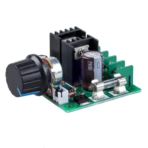 DC 12-40v 10A PWM DC pengendali kecepatan Motor saklar modul pengatur tegangan Dimmer /w Fuse Rotary potensiometer