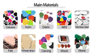 Púas <span class=keywords><strong>de</strong></span> <span class=keywords><strong>Guitarra</strong></span> y Bajo Cheerhas Duraderas e Impermeables <span class=keywords><strong>de</strong></span> ABS con Diseño Antideslizante y Grabado en Relieve - Product Image 4