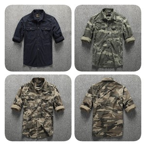 Camicia tattica mimetica personalizzabile traspirante su tutto stampato Jens per camicie uomo Plus Size da uomo - Product Image 4