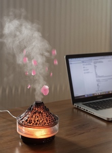 Difusor de Aroma Ultrasónico Iceberg de 260 ml, Humidificador de Aire con Efecto Volcán y Medusa, Llama de Fuego, Luz Nocturna de 7 Colores, Eléctrico para el Hogar - Product Image 5