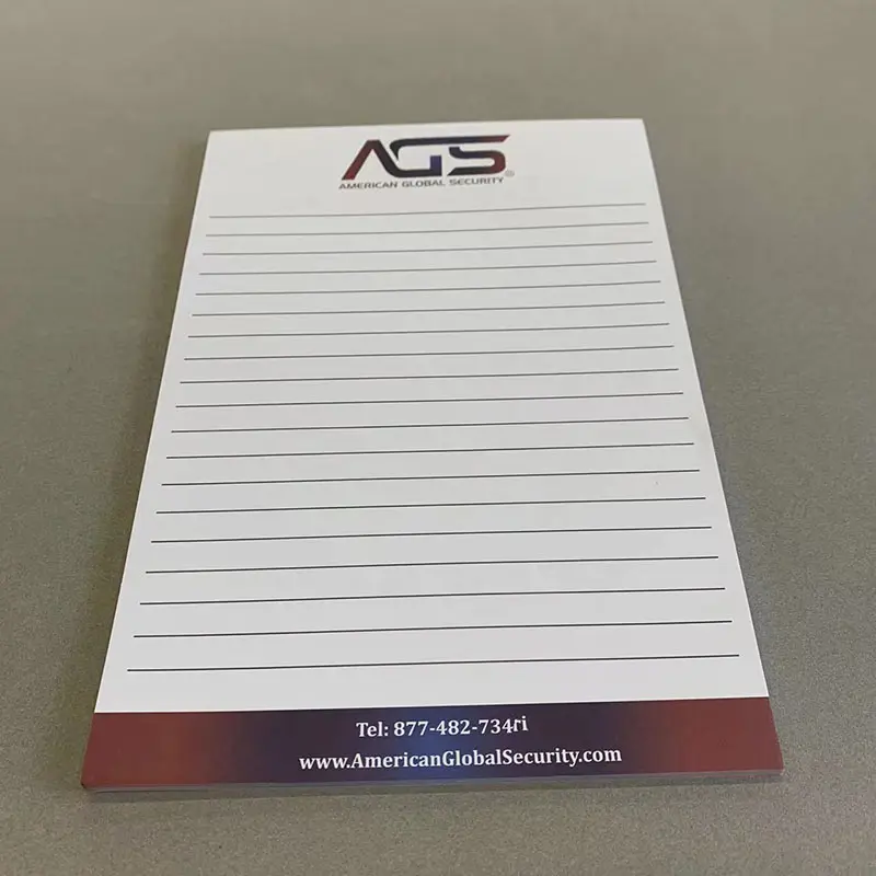 A4 A5 A6 disesuaikan Logo promosi iklan Tear Off A5 Hotel perencana Notepad untuk perusahaan kantor