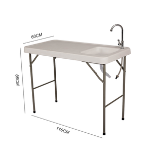 <span class=keywords><strong>Outdoor</strong></span> Draagbare Tuin Plastic <span class=keywords><strong>Outdoor</strong></span> Opvouwbare Boerderij Tafel Camping Vis Schoonmaak Tafel - Product Image 4