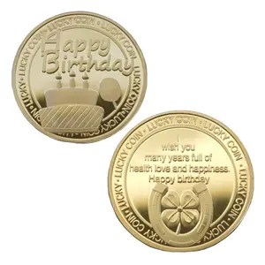 Happy birthday good Luck Metal Coin I wish you many years full of health love and happiness Happy Birthday Lucky Coin