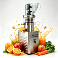 Verticale commerciële slowjuicer, koude pers, masticerende sapcentrifuge, aparte pulp, fruit- en groentesapcentrifuge, apparatuur