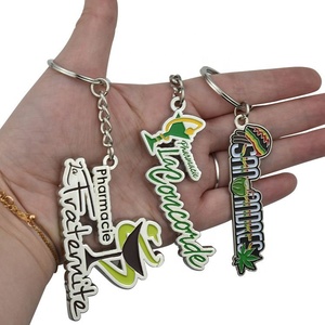 Venta al por mayor de aleación de zinc hierro 2D/3D esmalte suave duro llavero personalizado Logo llaveros recuerdo carta <span class=keywords><strong>Metal</strong></span> llaveros personalizados - Product Image 3