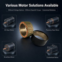 Moteur sans balais à aimant permanent à couple élevé Faradyi 48V 7230 sans cadre pour bras robotique, appareils électroménagers et usage nautique
