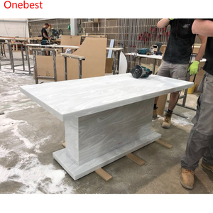 Cao cấp corian Đá Bàn ăn cho 4 người thiết kế tuyệt đẹp hình chữ nhật hình dạng bảng cho quán cà phê - Product Image 2