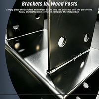 Kit de fixation pour pergola, connecteurs de poutres en métal DIY pour abris extérieurs, supports de base pour poteaux pour la fixation de poutres en bois
