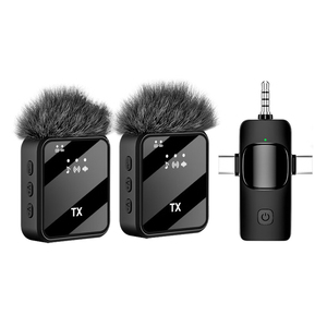 <span class=keywords><strong>Microphone</strong></span> Cravate <span class=keywords><strong>Mini</strong></span> Lavalier Sans Fil Rechargeable <span class=keywords><strong>USB</strong></span> 3 en 1 pour Podcast et Vlogging Mobile - Product Image 4