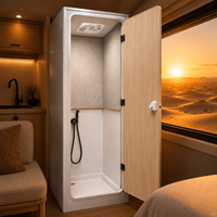 Kit de conversion de fourgonnette modulaire : Douche et toilettes en aluminium alvéolé, montage facile, solution personnalisée pour l'intérieur de camping-car