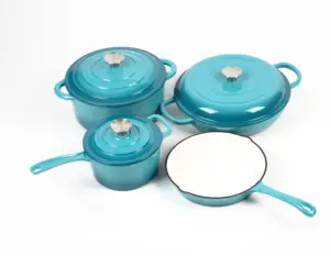 Cookware Cooking Pots And Pans Enameled Cast Iron Pot Sets Kitchen Cookware Set Factory Supply Customizable