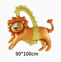 Nouveaux ballons en aluminium sur le thème du cirque, Glabos Clown, Lion de mer, Lion, Zèbre, ballons de dessin animé pour enfants, décoration de fête d'anniversaire, carnaval