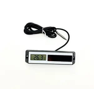 In magazzino temperatura termometro digitale portatile elettronico di alta qualità per la protezione dell'ambiente a energia solare - Product Image 1