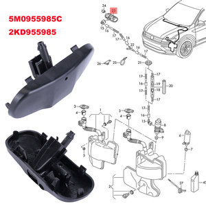 5M0955985C 2KD955985 limpiaparabrisas de plástico boquilla de chorro y manguera T/Y/I conector de arandela para VW Tiguan Passat Caddy Golf - Product Image 4