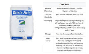 ผู้จัดจำหน่ายวัตถุเจือปนอาหาร กรดซิตริกแอนไฮดรัส RZBC/ <span class=keywords><strong>BBCA</strong></span>/ TTCA/ ENSIGN กรดซิตริกโมโนไฮเดรต - Product Image 2