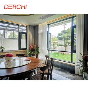 Custom Made Aluminum Thermal Break Casement Windows Double Tempered Glass LOW-E Soundproof Heat Insulation Windows And Doors