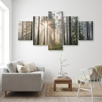 Homco Tableau mural en toile 5 panneaux, impression paysage marin, décoration moderne pour hôtel et salon, peinture sur toile personnalisée OEM HKX-10