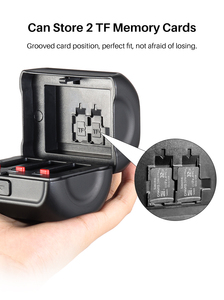 Caja de almacenamiento de batería Ulanzi GP-8 para <span class=keywords><strong>GoPro</strong></span> <span class=keywords><strong>9</strong></span> 8 7, <span class=keywords><strong>carcasa</strong></span> protectora para batería <span class=keywords><strong>GoPro</strong></span>, tarjeta SD y accesorios - Product Image 2
