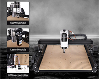 Kit de Router CNC de Escritorio CNC4540 de 3 Ejes, Potente Motor de Husillo de 500W, Construcción de Aluminio, Control GRBL para Madera y Plástico